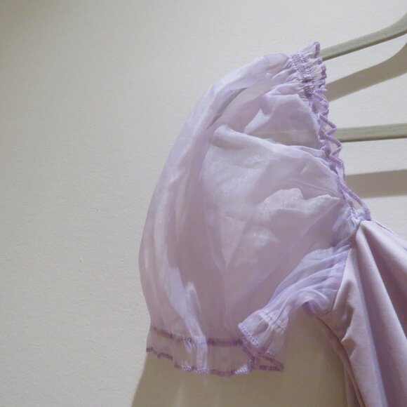 PRINCESS POLLY Girl In Love Bodysuit in Lilac Pastel Feminine Puff Sleeve Fairy - Picture 13 of 14